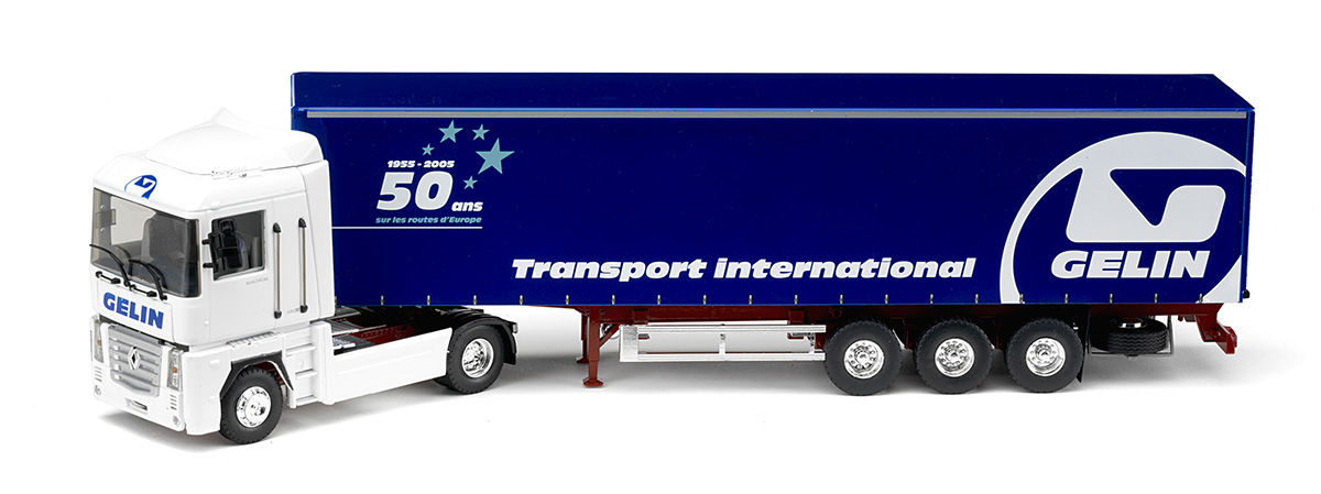 DV11084 CAMION ELIGOR1/43 RENAULT MAGNUM 4 SEMI TAUTLINER GUEPPE