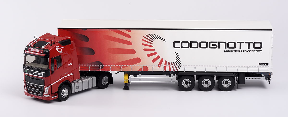 Camion Eligor 1/43 Volvo FH4 Globetrotter - Semi-remorque Tautliner Piégay - Bleu - 115424