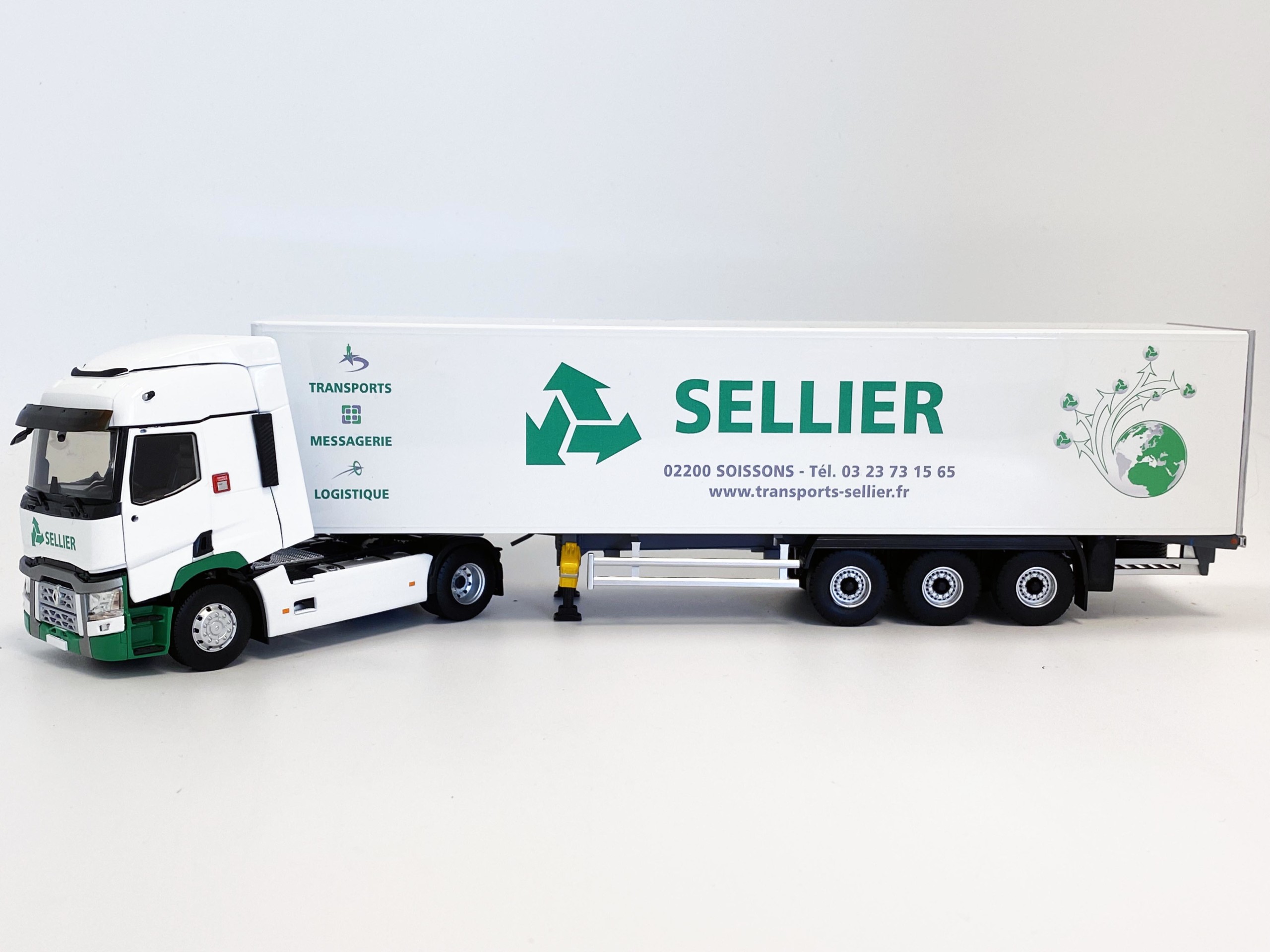 Camion Eligor 1/43 – Renault T460 Semi-remorque SR2 Transports G7, Rouge