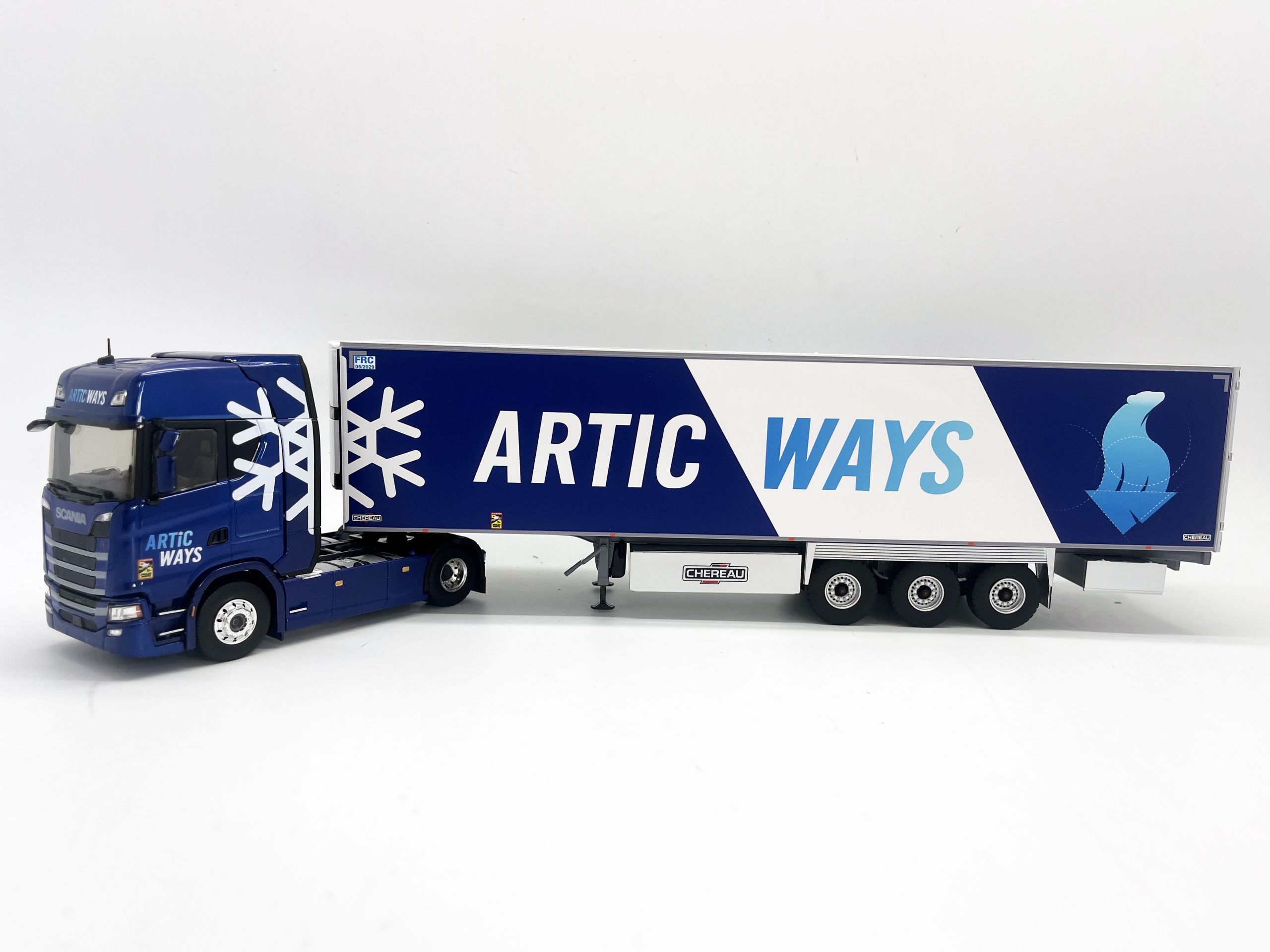 SCANIA S500 TOIT HAUT REMORQUE CHEREAU ARTIC WAYS ELIGOR 1/43