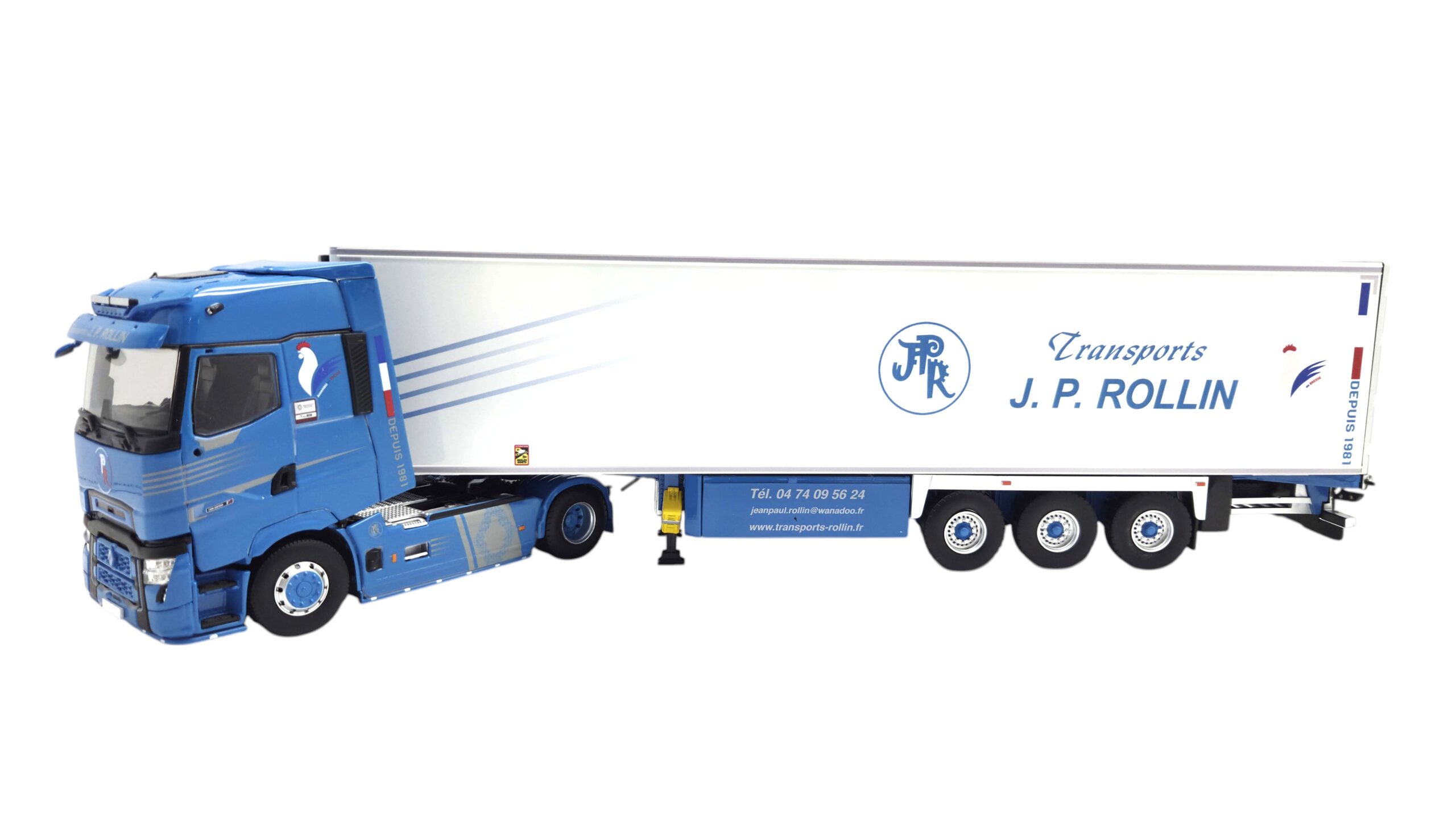 Camion Renault T High Avec Remorque Course - Eligor 1:43, Réf. 117617 - Neuf, Modèle Détaillé